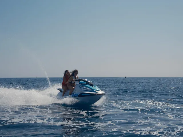 Girls in action — sea spray