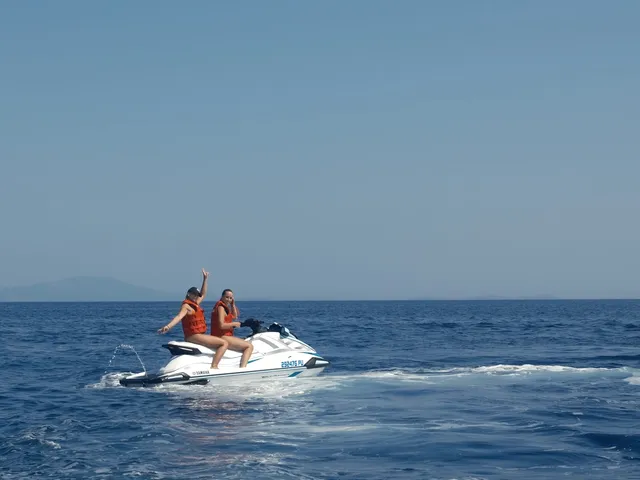 Group at peace on the sea