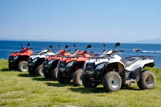 Quad lineup overlooking the blue Adriatic sea