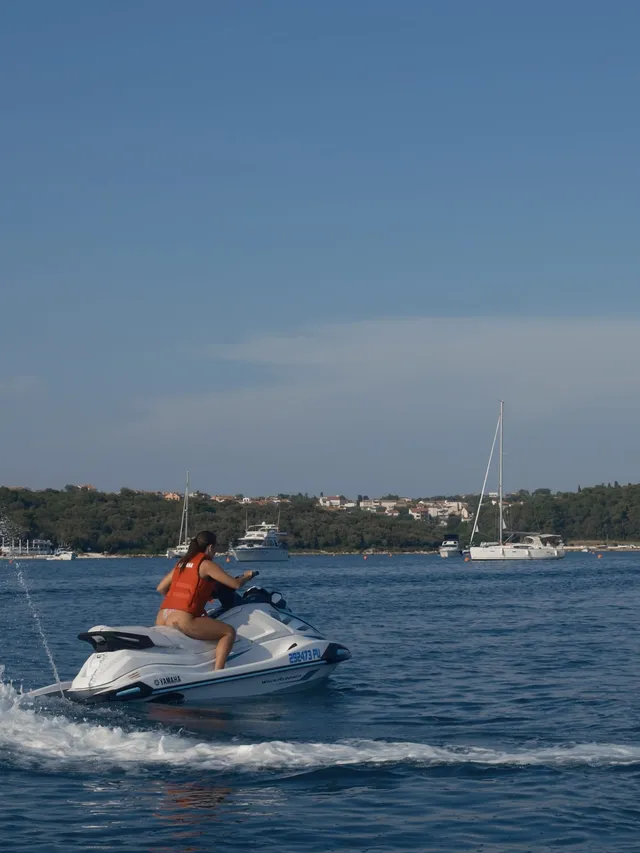 Solo woman departing